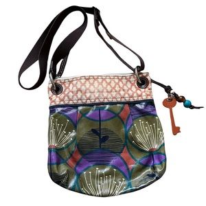 Fossil Keyper Crossbody Bag/Purse Canvas Boho/Hippie